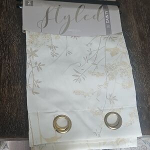 Cream Curtain Sets with Gold Accents - Three Packs With 2 Panels! $20 Per Set